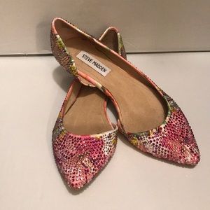 Steve  madden pink bedazzled flats